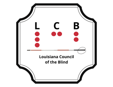 Logo for Louisiana Council of the Blind, advocate for those who are visuallu impaired.